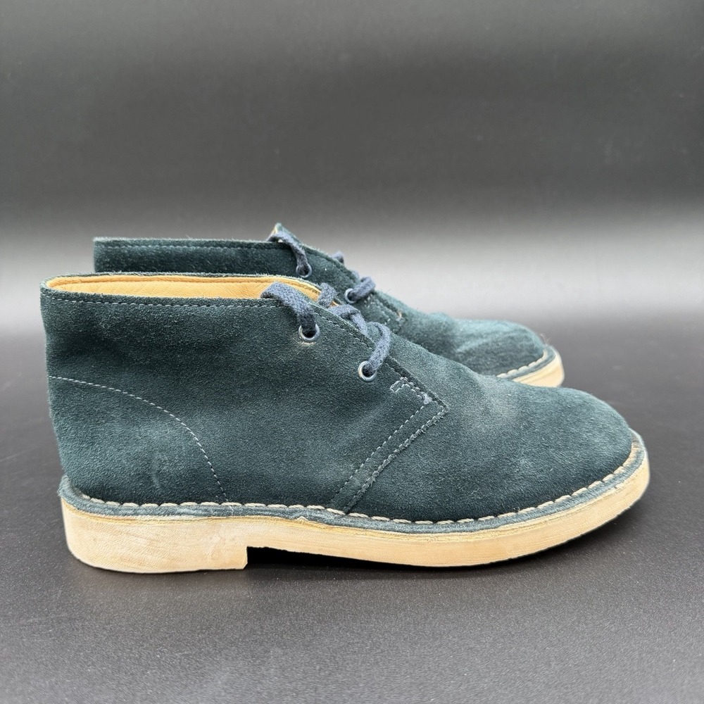 Clarks Kids Green/Blue‎ Suede Desert Boots Size 1.5